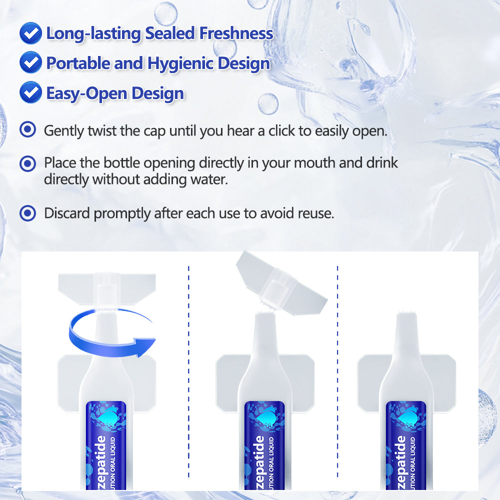 FDA Certified | Bnodo® Tirzepatide Oral Solution—Addresses issues such as overweight, diabetes, and cardiovascular problems. Take once daily, effective in 7 days.