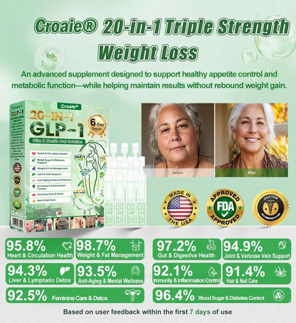 🔥New Arrival | Croaie® 𝗚𝗟𝗣-𝟭 𝟐𝟎-𝐢𝐧-𝟏 𝐒𝐥𝐢𝐦& 𝑯𝒆𝒂𝒍𝒕𝒉𝐲 𝑶𝒓𝒂𝒍 𝑺𝒐𝒍𝒖𝒕𝒊𝒐𝒏 𝑂𝑛𝑐𝑒 𝑎 𝑑𝑎𝑦, 𝑣𝑖𝑠𝑖𝑏𝑙𝑒 𝑟𝑒𝑠𝑢𝑙𝑡𝑠 𝑖𝑛 7 𝑑𝑎𝑦𝑠  ✅ 𝗦𝘂𝗽𝗽𝗼𝗿𝘁𝘀 𝗼𝗯𝗲𝘀𝗶𝘁𝘆, 𝗰𝗮𝗿𝗱𝗶𝗼𝘃𝗮𝘀𝗰𝘂𝗹𝗮𝗿 𝗵𝗲𝗮𝗹𝘁𝗵, 𝗱𝗶𝗮𝗯𝗲𝘁𝗲𝘀, 𝘀𝗹𝗲𝗲𝗽 𝗮𝗽𝗻𝗲𝗮, 𝗴𝘂𝘁 𝗵𝗲𝗮𝗹𝘁𝗵, 𝗷𝗼𝗶𝗻𝘁 𝗶𝘀𝘀𝘂𝗲𝘀, 𝐰𝐡𝐢𝐥𝐞 𝐚𝐥𝐬𝐨 𝐟𝐢𝐫𝐦𝐢𝐧𝐠 𝐭𝐡𝐞 𝐬𝐤𝐢𝐧 𝐚𝐧𝐝 𝐛𝐨𝐨𝐬𝐭𝐢𝐧𝐠 𝐞𝐧𝐞𝐫𝐠𝐲.🎁