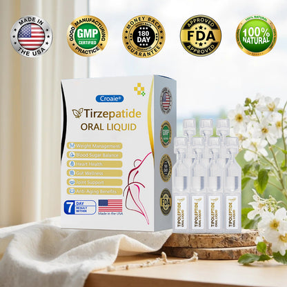 FDA Certified | Official US Store —  Tirzepatide Oral Solution, a dual-action weight loss solution containing GIP and GLP-1, one bottle daily, visible results in 7 days 🎉