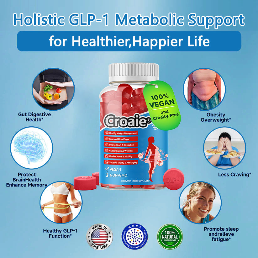Official Store 🇬🇧 | Croaie® GLP-1 Fat Burning Gummies (Just one daily, see results in 7 days) for losing body fat, cardiovascular health, diabetes, sleep apnea, gut health, joint problems, and more.