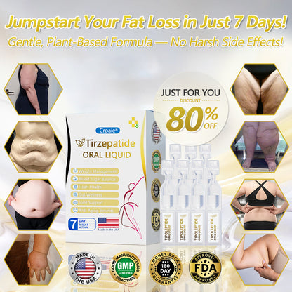 FDA Certified | Official US Store —  Tirzepatide Oral Solution, a dual-action weight loss solution containing GIP and GLP-1, one bottle daily, visible results in 7 days 🎉