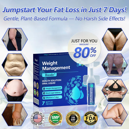 FDA Certified | Bnodo® Weight Management Oral Solution – Effectively addresses issues such as overweight, diabetes, and cardiovascular disease. ✅