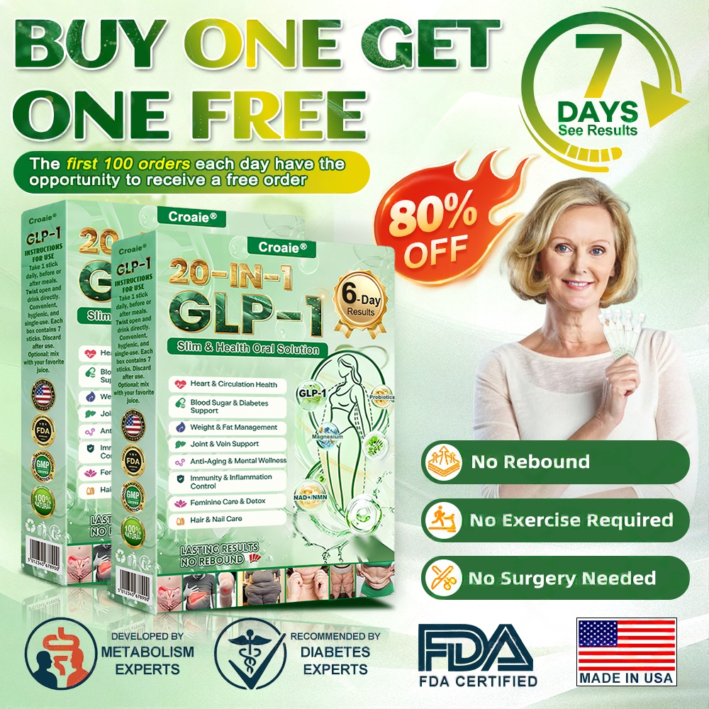 🔥New Arrival | Croaie® 𝗚𝗟𝗣-𝟭 𝟐𝟎-𝐢𝐧-𝟏 𝐒𝐥𝐢𝐦& 𝑯𝒆𝒂𝒍𝒕𝒉𝐲 𝑶𝒓𝒂𝒍 𝑺𝒐𝒍𝒖𝒕𝒊𝒐𝒏 𝑂𝑛𝑐𝑒 𝑎 𝑑𝑎𝑦, 𝑣𝑖𝑠𝑖𝑏𝑙𝑒 𝑟𝑒𝑠𝑢𝑙𝑡𝑠 𝑖𝑛 7 𝑑𝑎𝑦𝑠  ✅ 𝗦𝘂𝗽𝗽𝗼𝗿𝘁𝘀 𝗼𝗯𝗲𝘀𝗶𝘁𝘆, 𝗰𝗮𝗿𝗱𝗶𝗼𝘃𝗮𝘀𝗰𝘂𝗹𝗮𝗿 𝗵𝗲𝗮𝗹𝘁𝗵, 𝗱𝗶𝗮𝗯𝗲𝘁𝗲𝘀, 𝘀𝗹𝗲𝗲𝗽 𝗮𝗽𝗻𝗲𝗮, 𝗴𝘂𝘁 𝗵𝗲𝗮𝗹𝘁𝗵, 𝗷𝗼𝗶𝗻𝘁 𝗶𝘀𝘀𝘂𝗲𝘀, 𝐰𝐡𝐢𝐥𝐞 𝐚𝐥𝐬𝐨 𝐟𝐢𝐫𝐦𝐢𝐧𝐠 𝐭𝐡𝐞 𝐬𝐤𝐢𝐧 𝐚𝐧𝐝 𝐛𝐨𝐨𝐬𝐭𝐢𝐧𝐠 𝐞𝐧𝐞𝐫𝐠𝐲.🎁