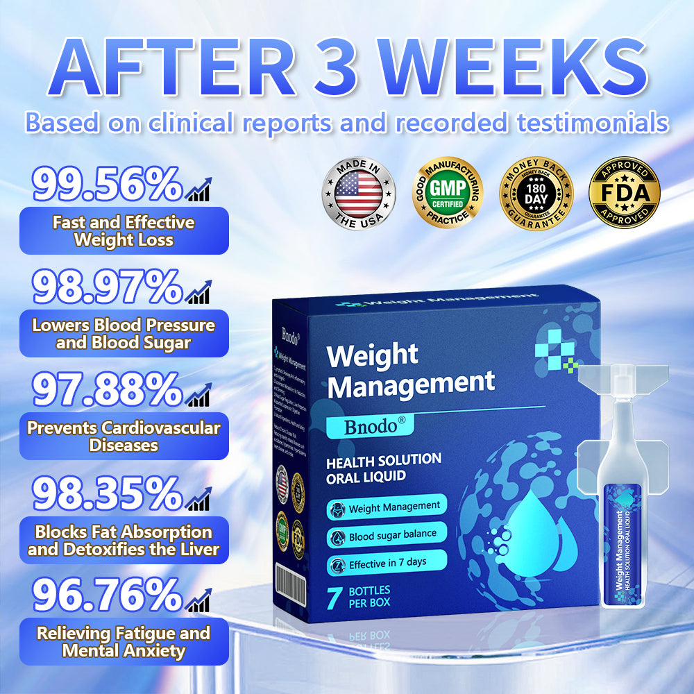 FDA Certified | Bnodo® Weight Management Oral Solution – Effectively addresses issues such as overweight, diabetes, and cardiovascular disease. ✅