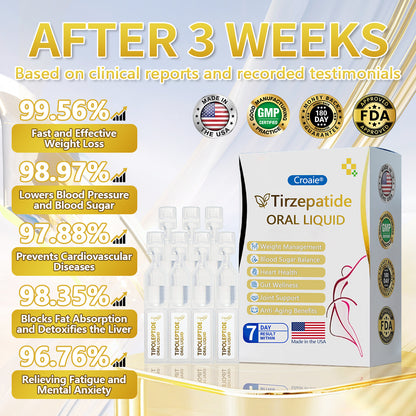 FDA Certified | Official US Store —  Tirzepatide Oral Solution, a dual-action weight loss solution containing GIP and GLP-1, one bottle daily, visible results in 7 days 🎉