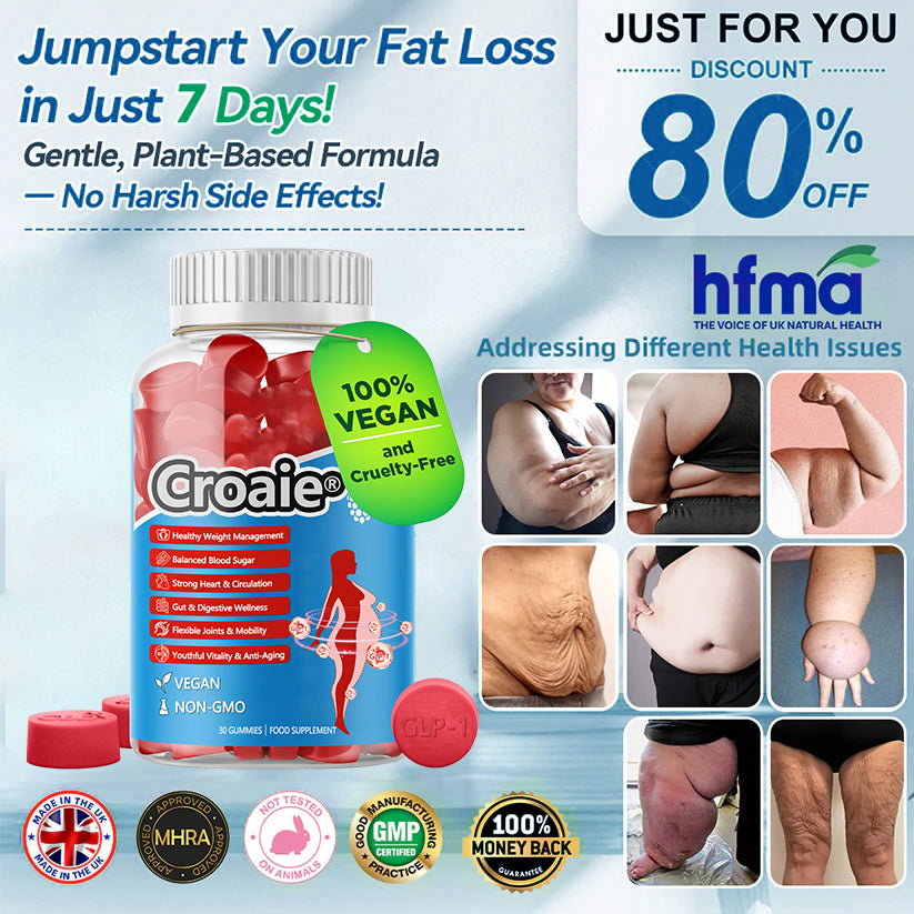Official Store 🇬🇧 | Croaie® GLP-1 Fat Burning Gummies (Just one daily, see results in 7 days) for losing body fat, cardiovascular health, diabetes, sleep apnea, gut health, joint problems, and more.