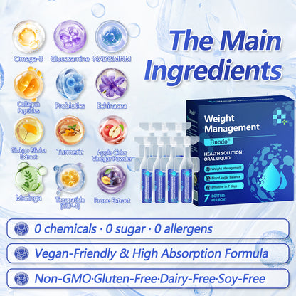 FDA Certified | Bnodo® Weight Management Oral Solution – Effectively addresses issues such as overweight, diabetes, and cardiovascular disease. ✅