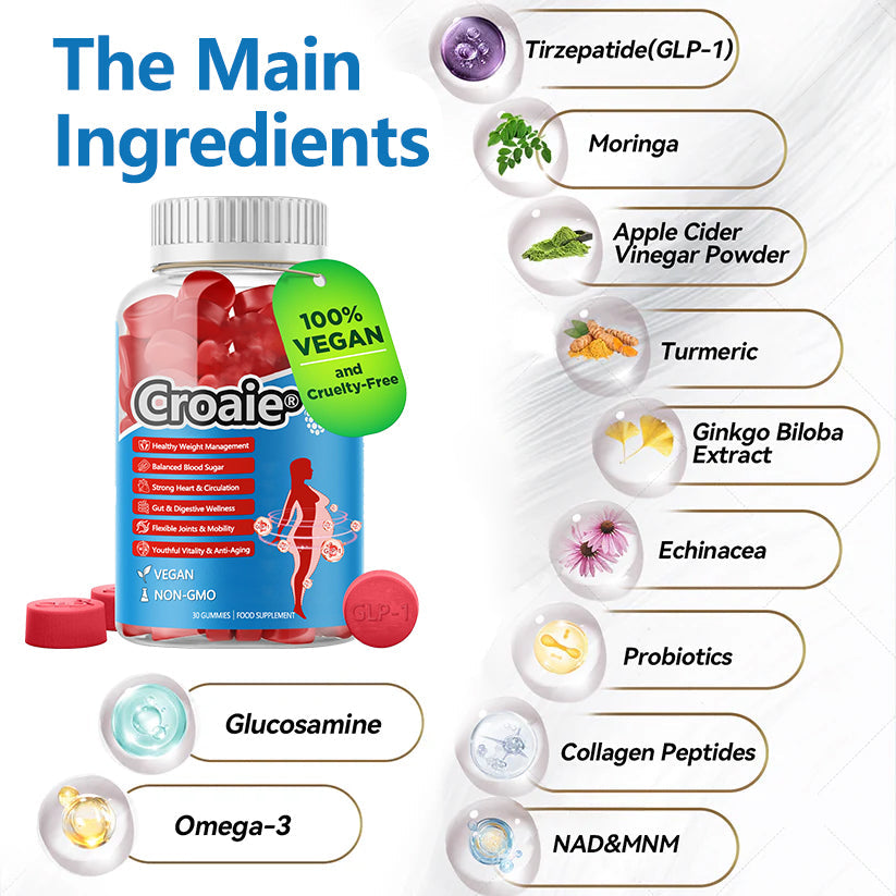 Official Store 🇬🇧 | Croaie® GLP-1 Fat Burning Gummies (Just one daily, see results in 7 days) for losing body fat, cardiovascular health, diabetes, sleep apnea, gut health, joint problems, and more.